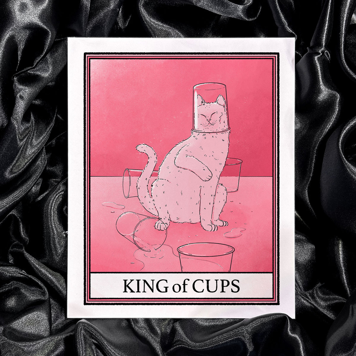 Cat Tarot King of Cups Print