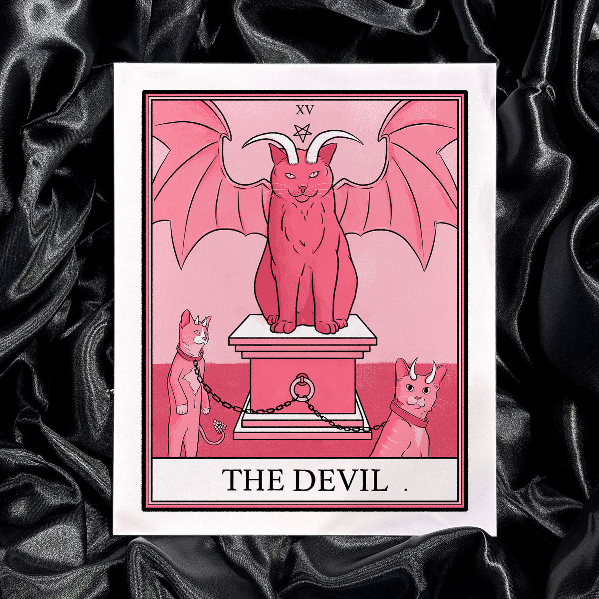 Cat Tarot The Devil Print