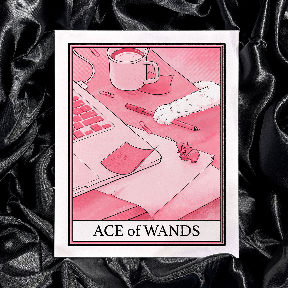 Cat Tarot Ace of Wands Print