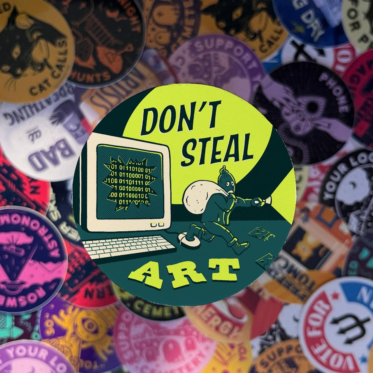 Don't Steal Art Sticker