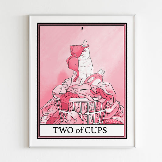 Cat Tarot Two of Cups Print