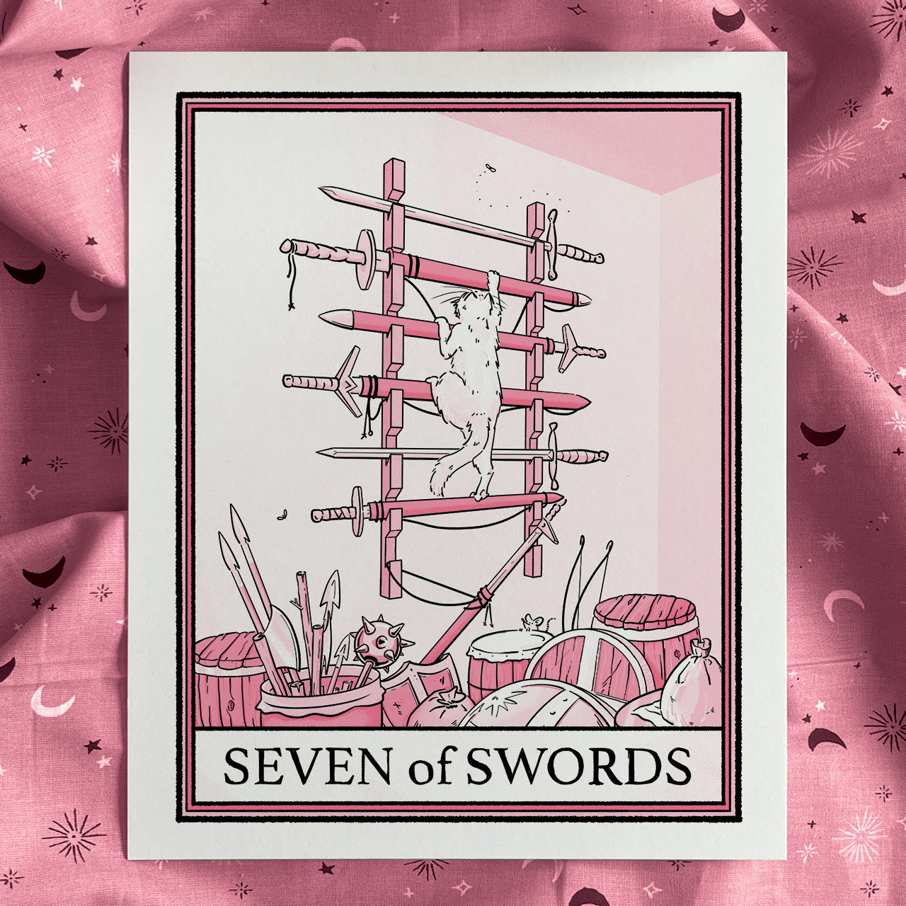 Cat Tarot Seven of Swords