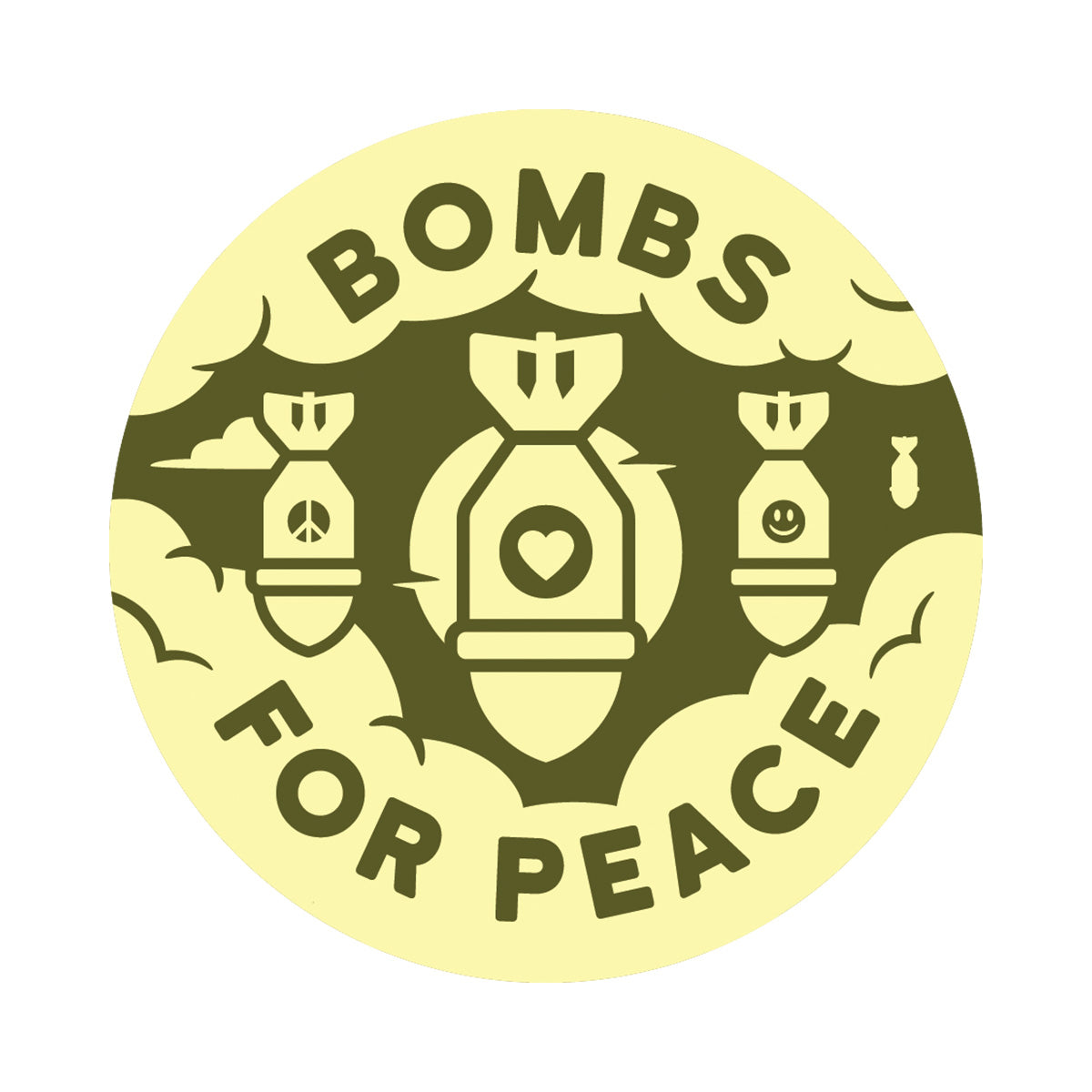 Bombs For Peace Sticker