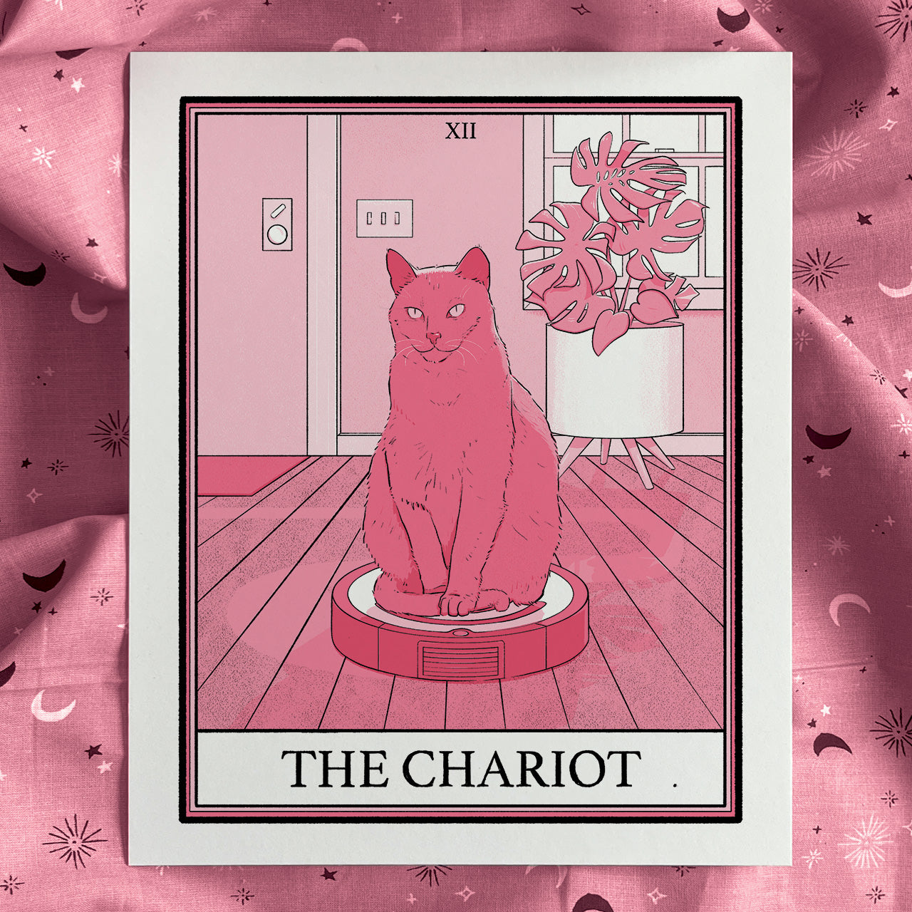 Cat Tarot The Chariot Print