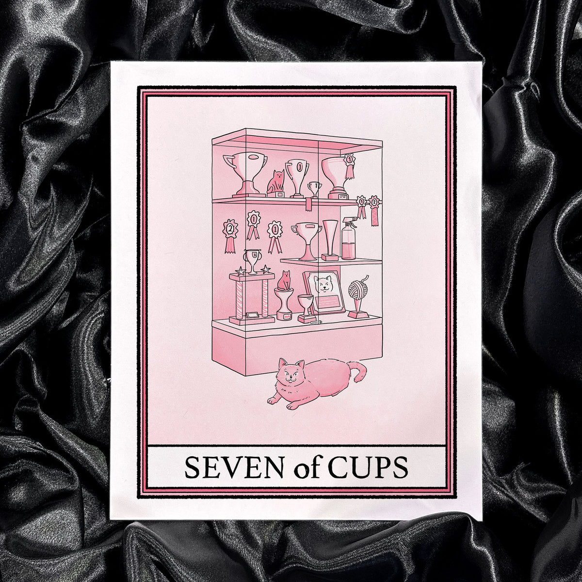 Cat Tarot Seven of Cups Print
