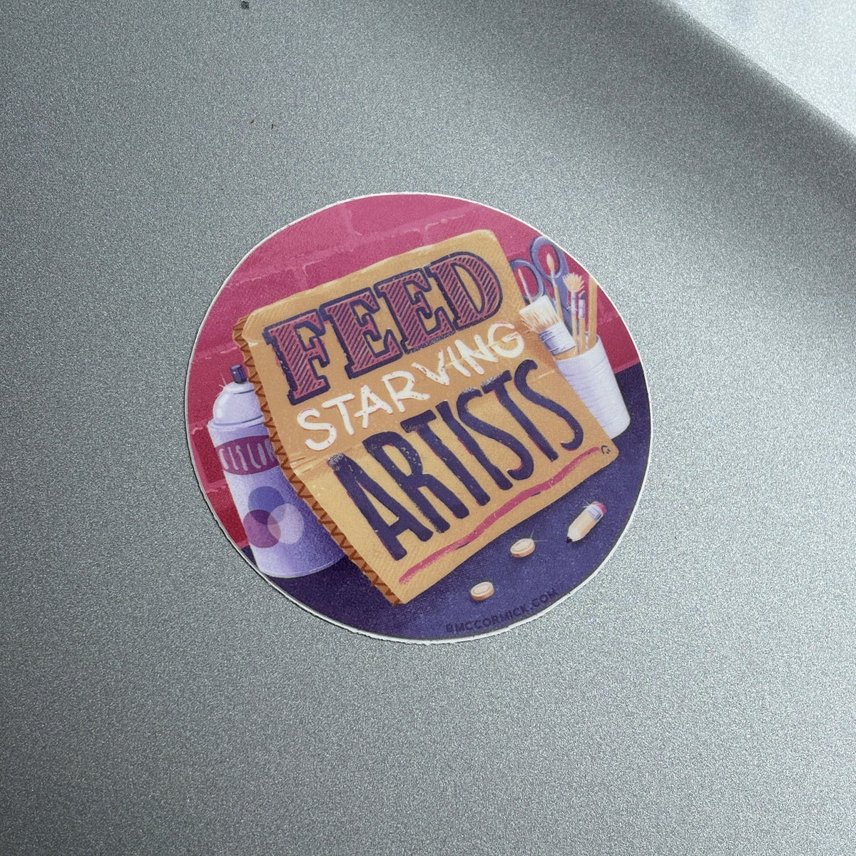 Feed Starving Artists Sticker