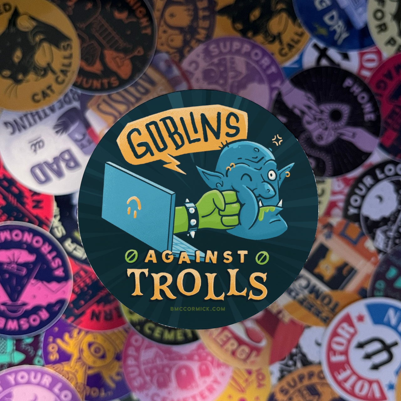 Goblins Against Trolls Sticker