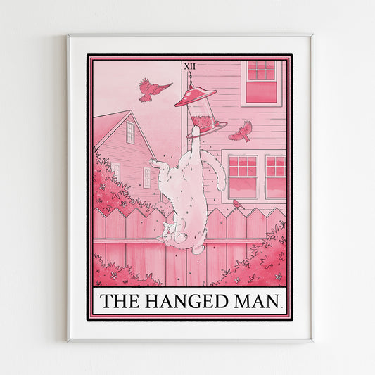 Cat Tarot The Hanged Man Print