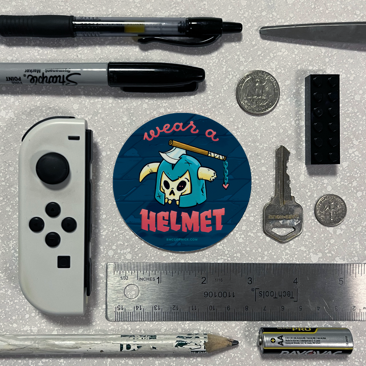 Wear A Helmet Sticker