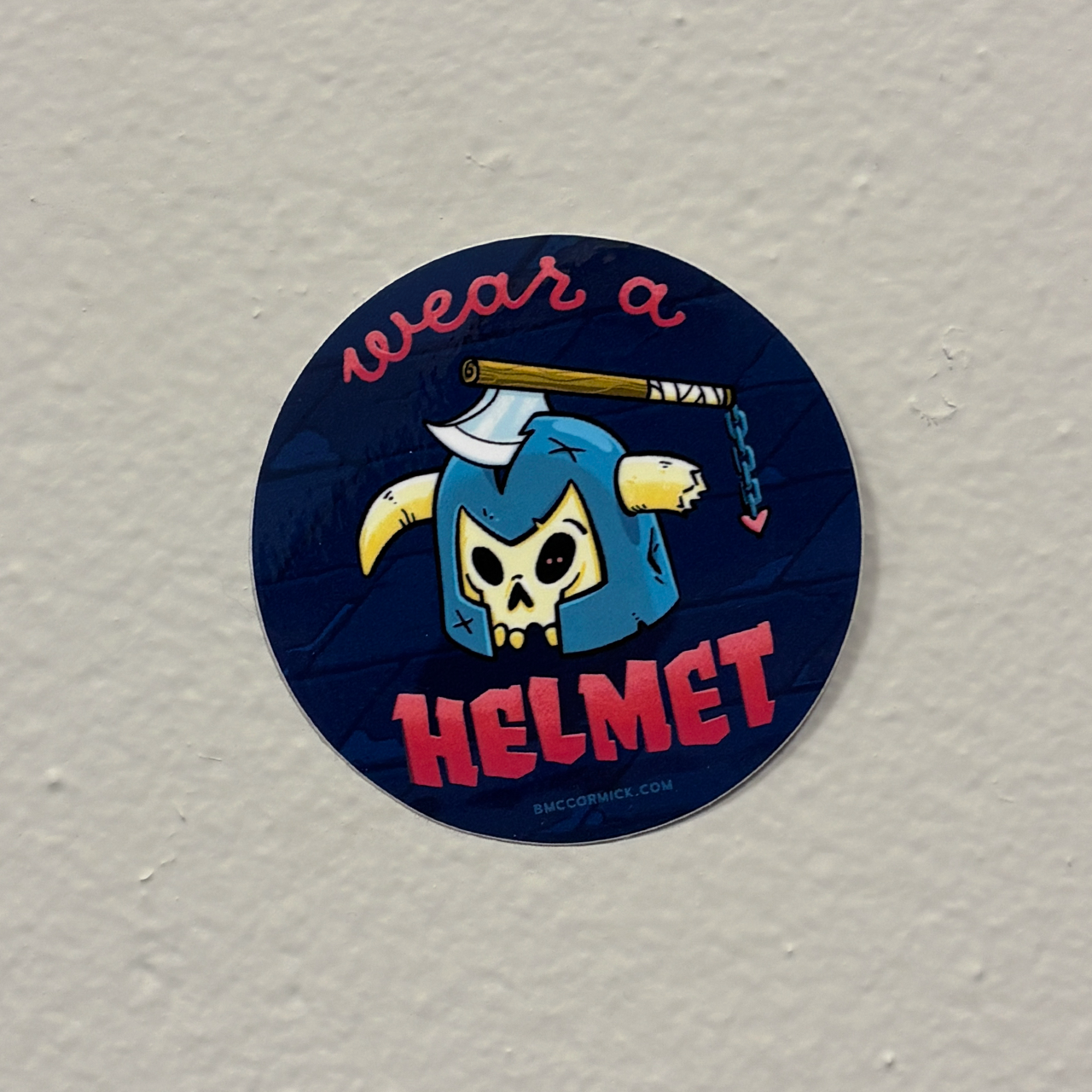 Wear A Helmet Sticker