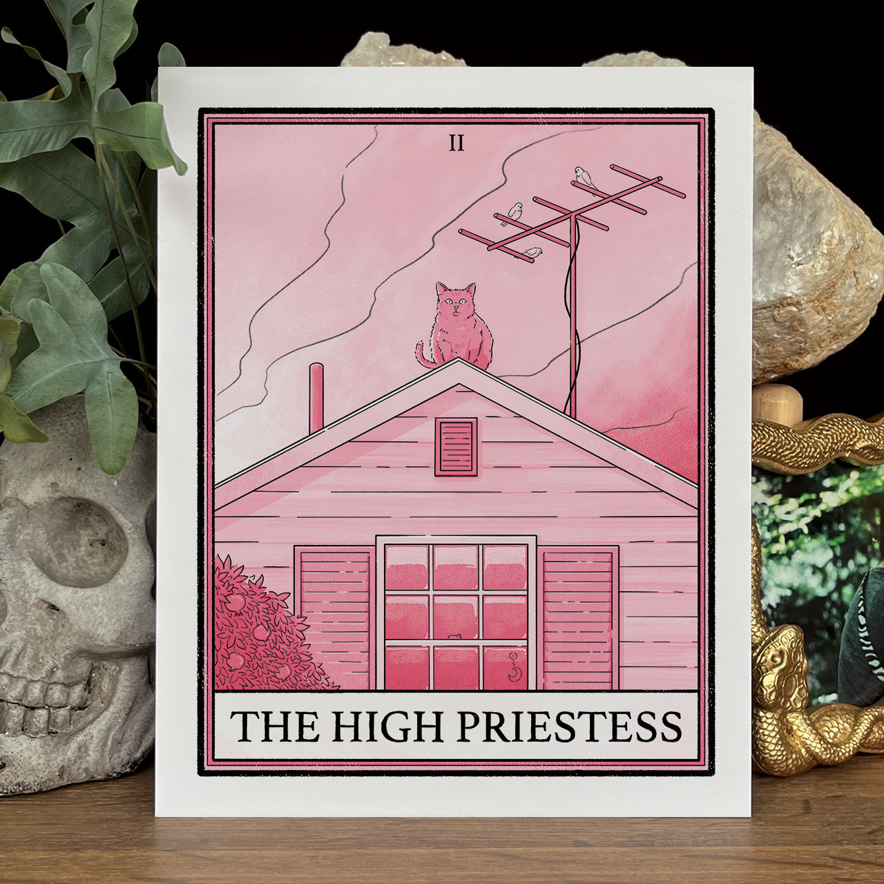 Cat Tarot The High Priestess Print