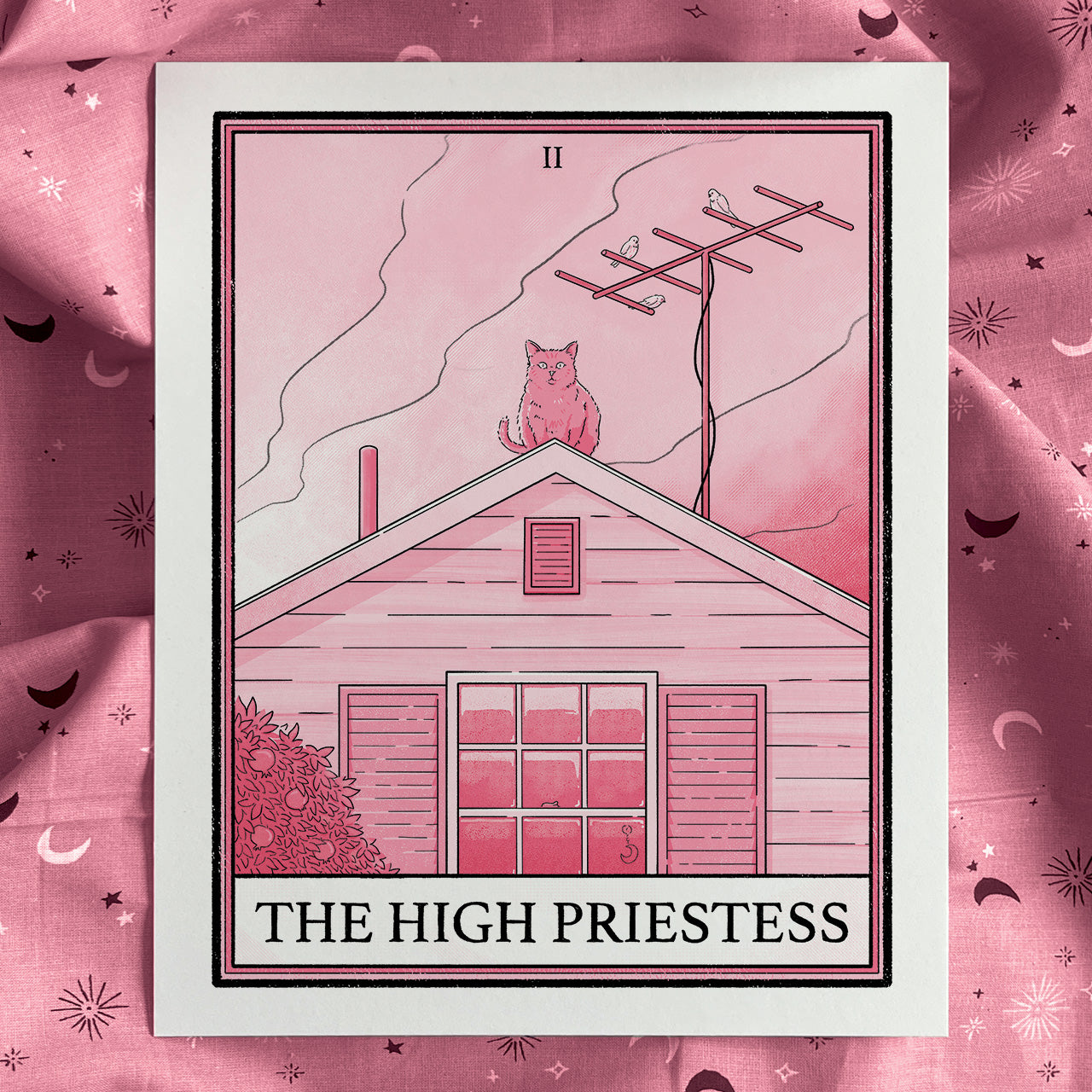 Cat Tarot The High Priestess Print