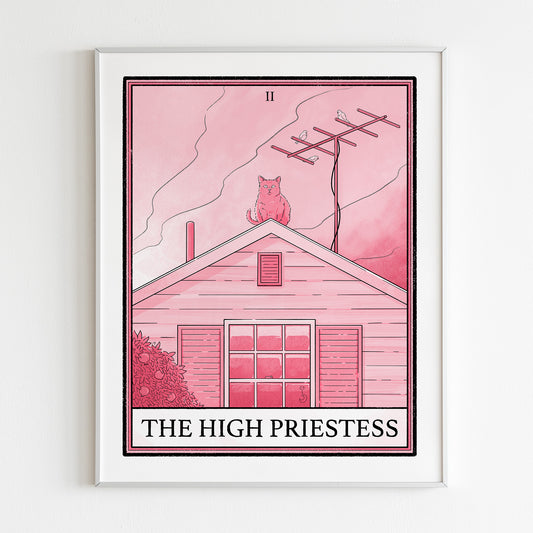 Cat Tarot The High Priestess Print