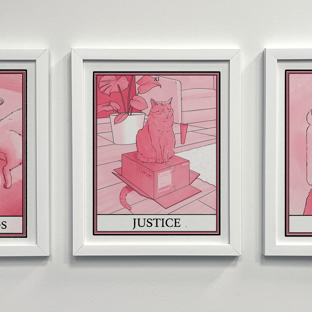 Cat Tarot Justice Print