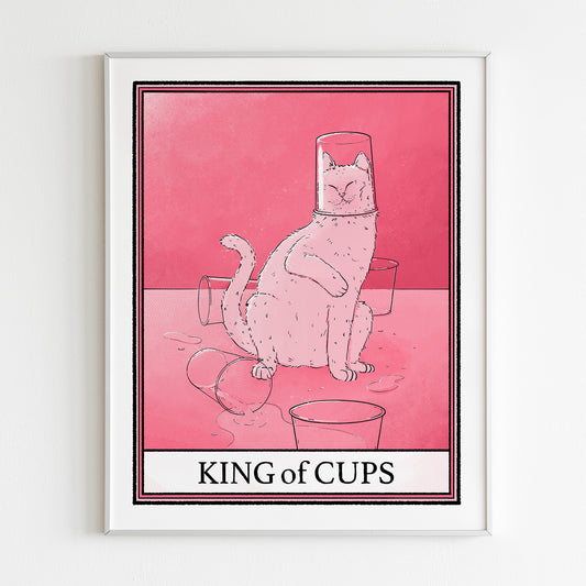 Cat Tarot King of Cups Print