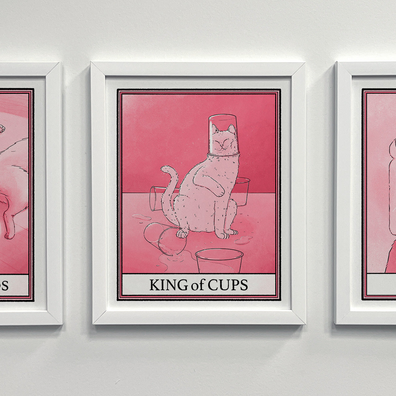 Cat Tarot King of Cups Print