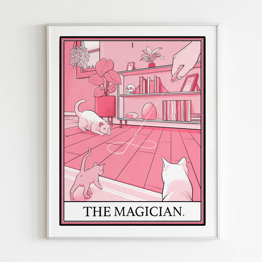 Cat Tarot The Magician Print