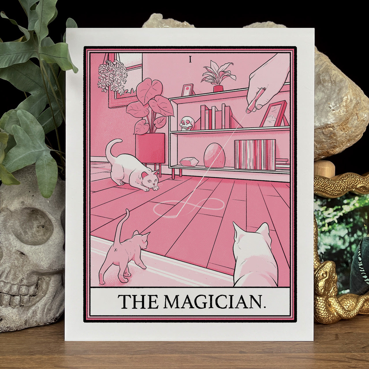 Cat Tarot The Magician Print