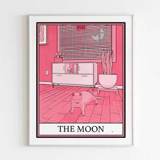 Cat Tarot The Moon Print