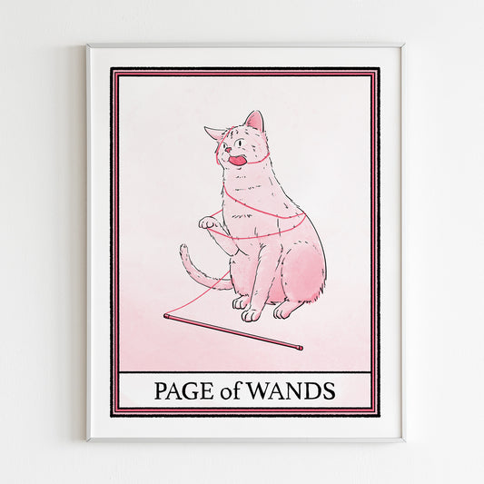 Cat Tarot Page of Wands