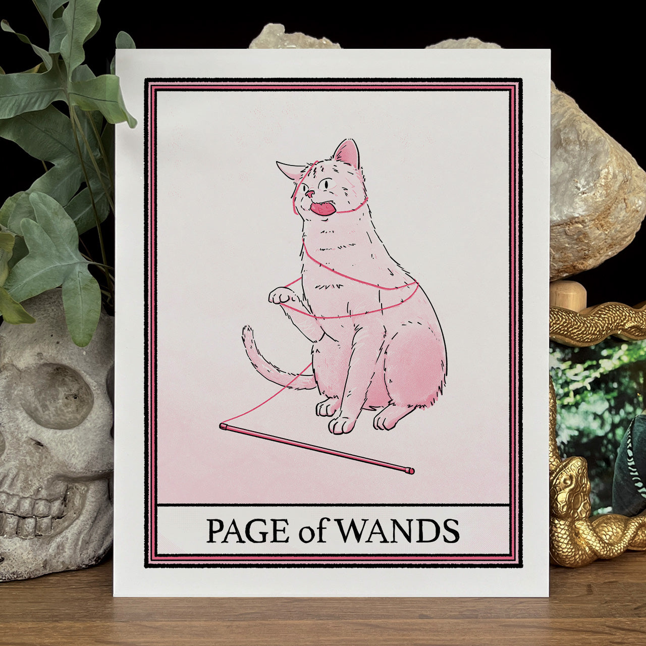 Cat Tarot Page of Wands