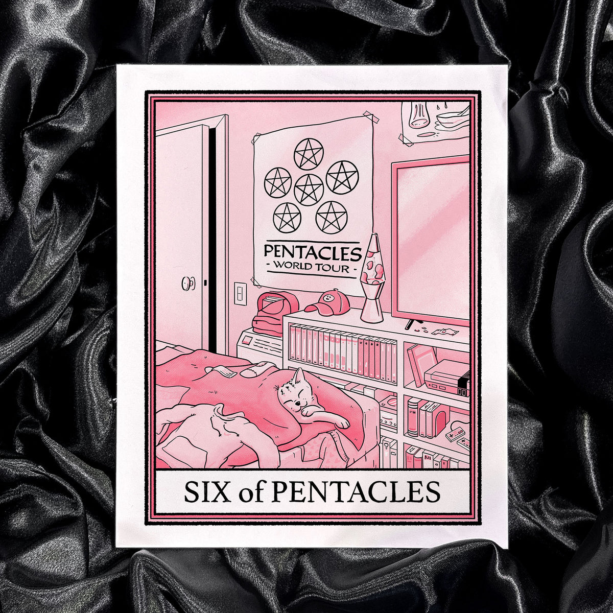 Cat Tarot Six Of Pentacles Print