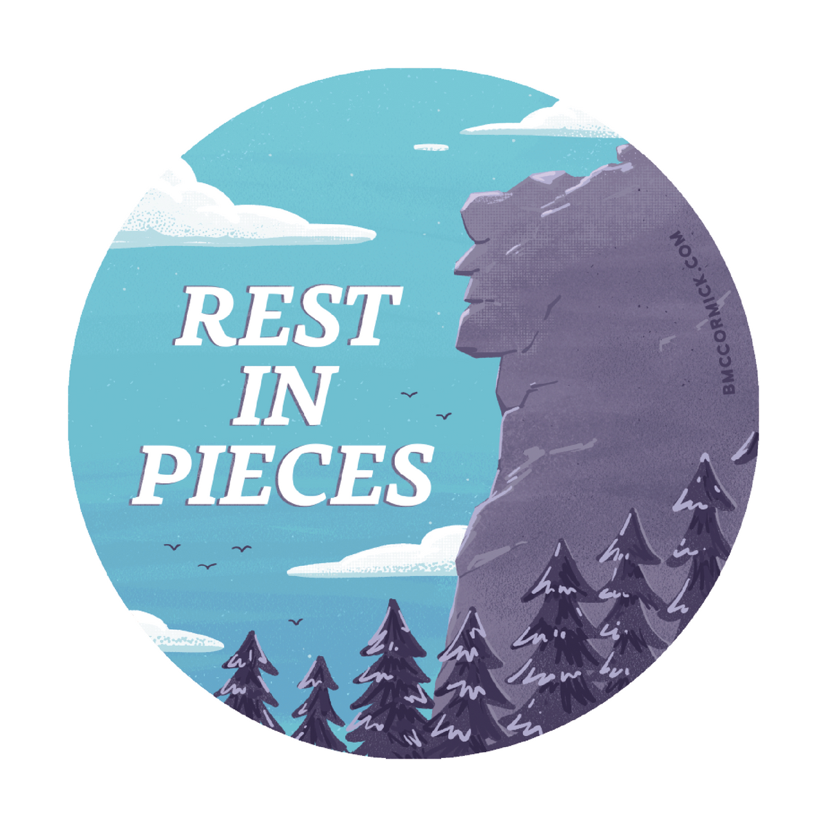 Rest In Pieces 3" Vinyl Sticker