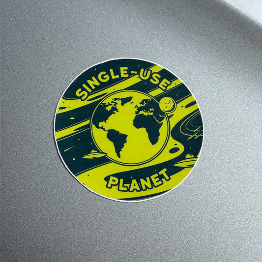 Single Use Planet Sticker