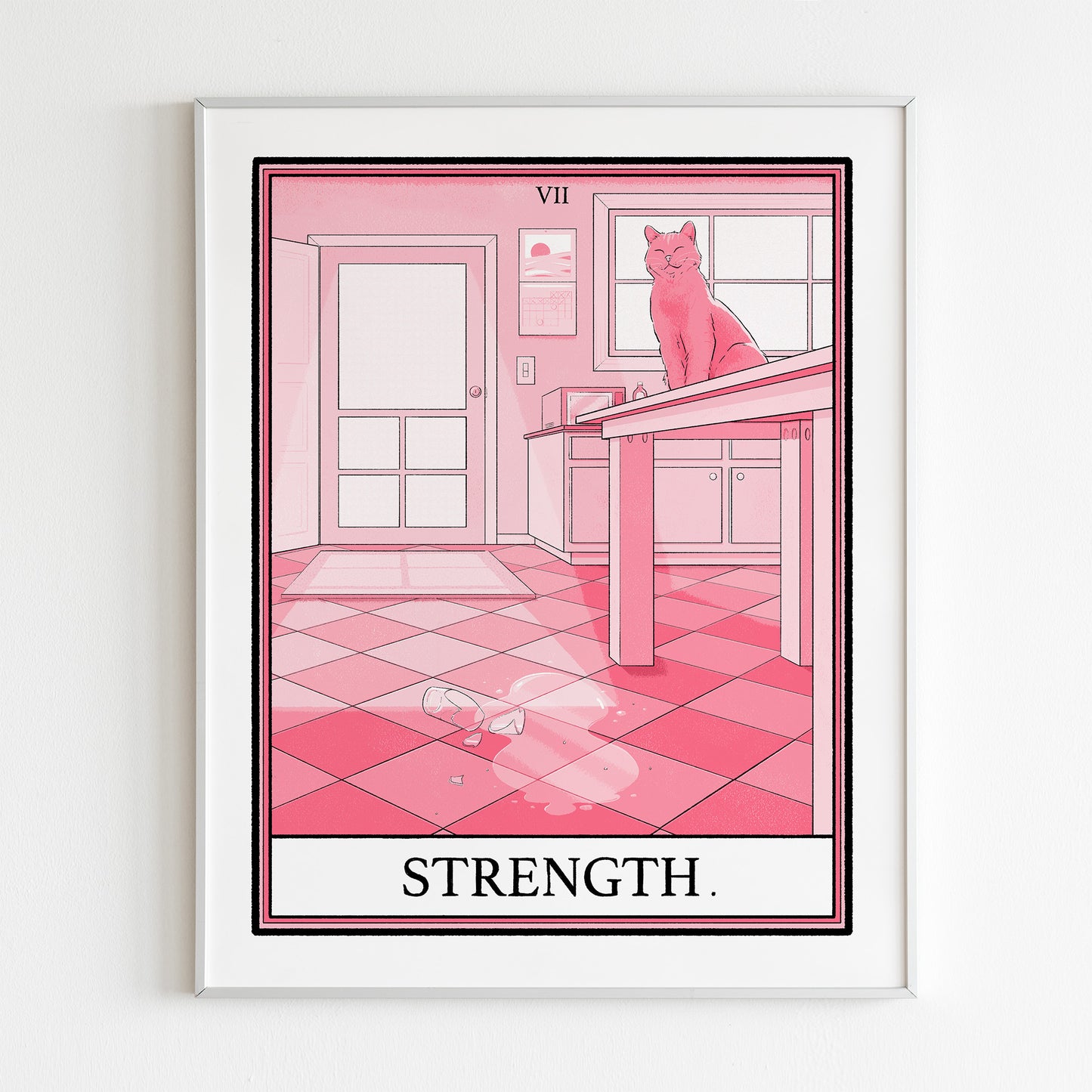 Cat Tarot Strength Print