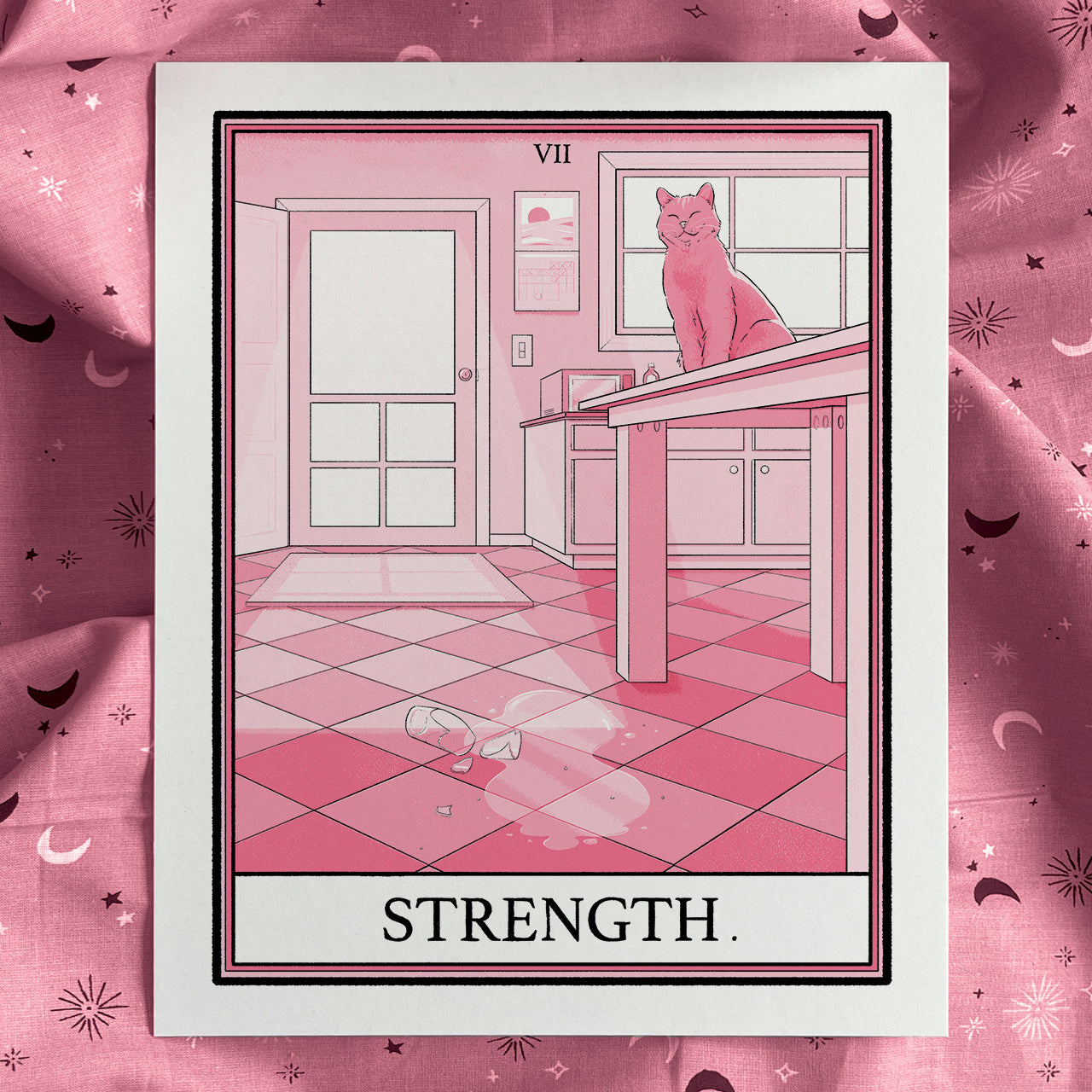 Cat Tarot Strength Print