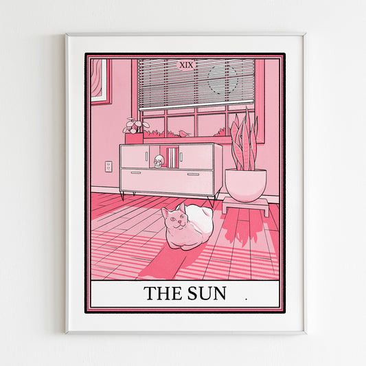 Cat Tarot The Sun Print