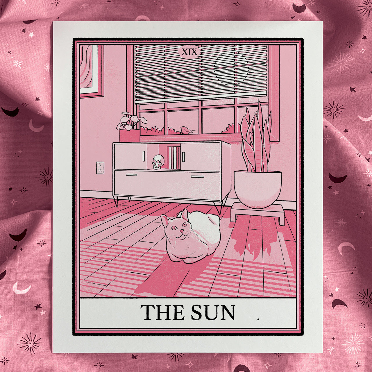 Cat Tarot The Sun Print