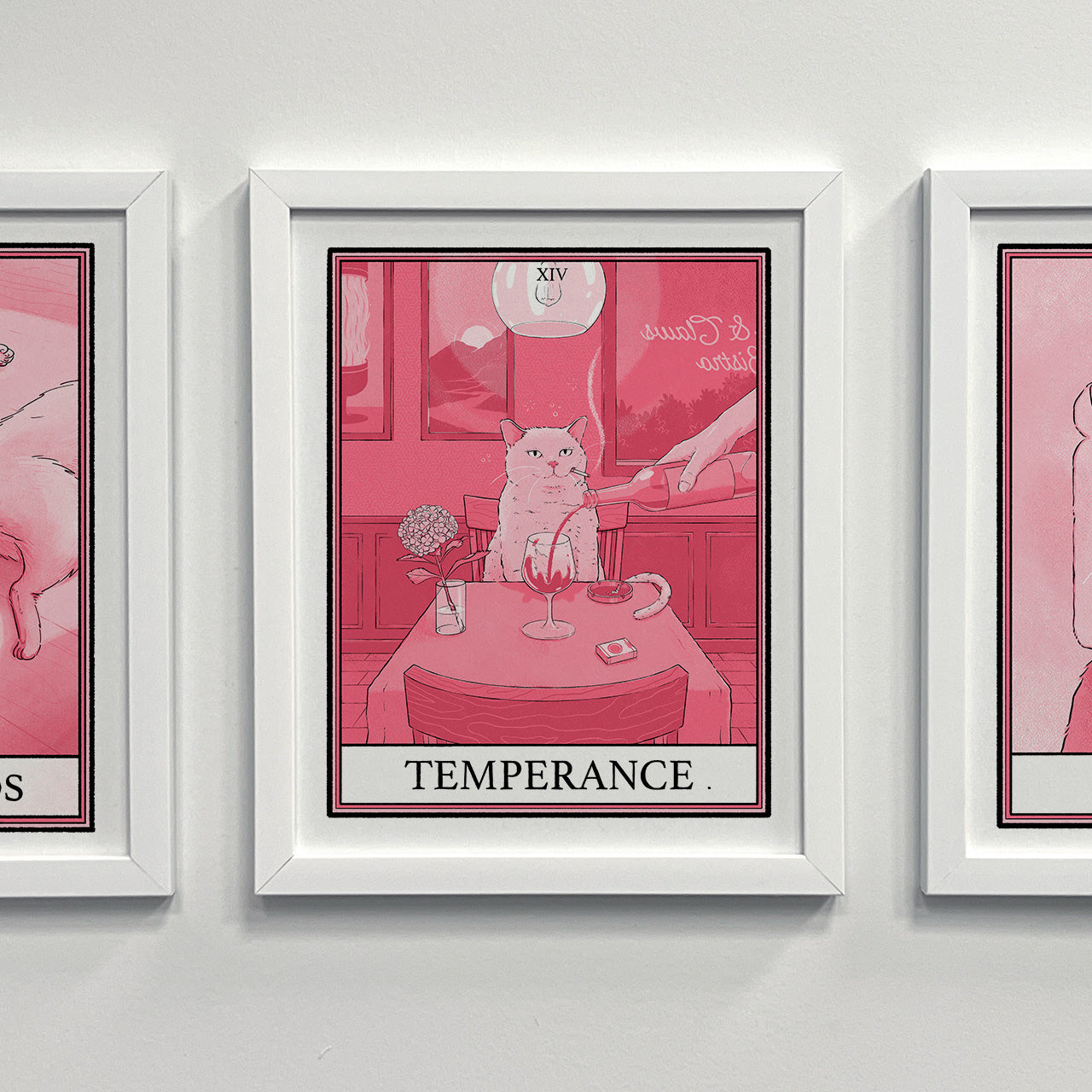 Cat Tarot Temperance Print