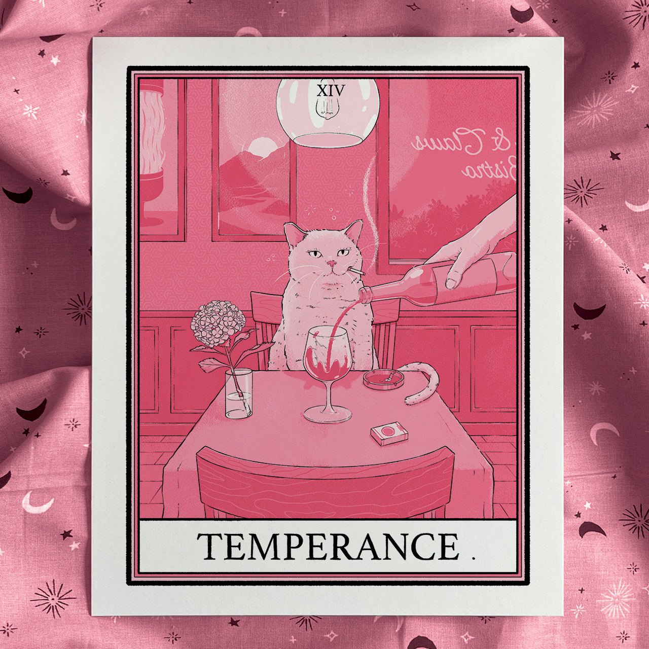 Cat Tarot Temperance Print