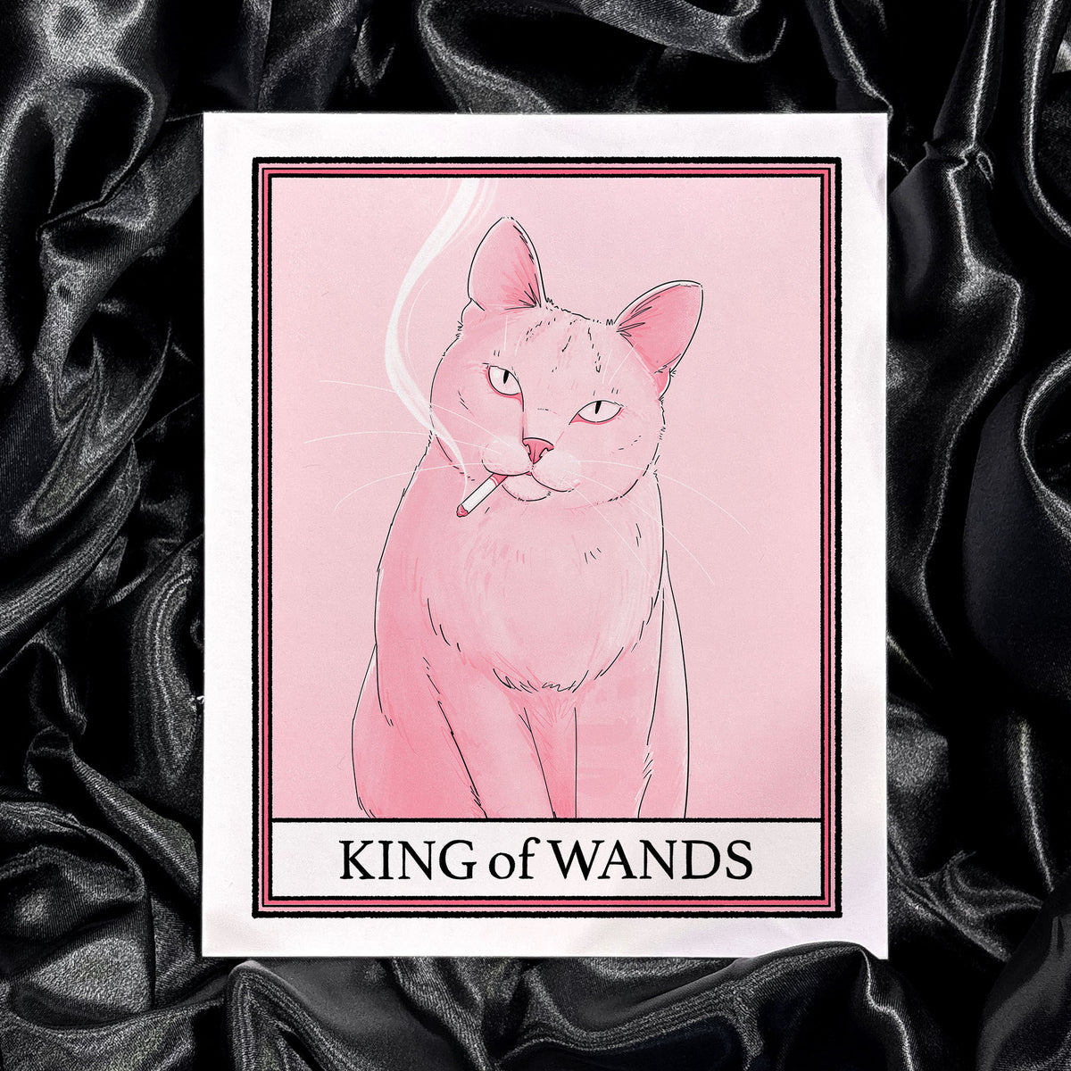 Cat Tarot King Of Wands Print