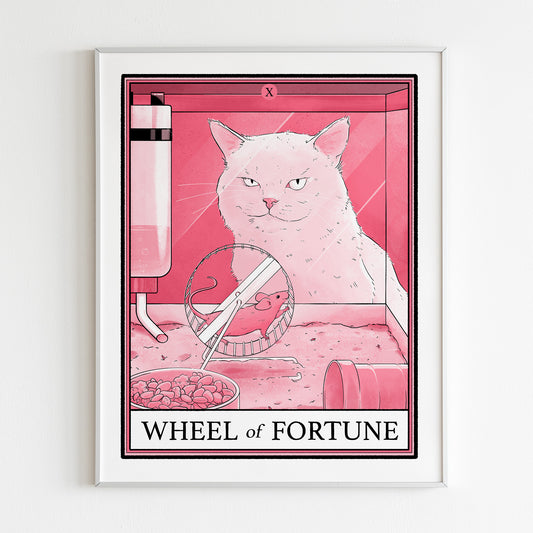 Cat Tarot Wheel of Fortune Print