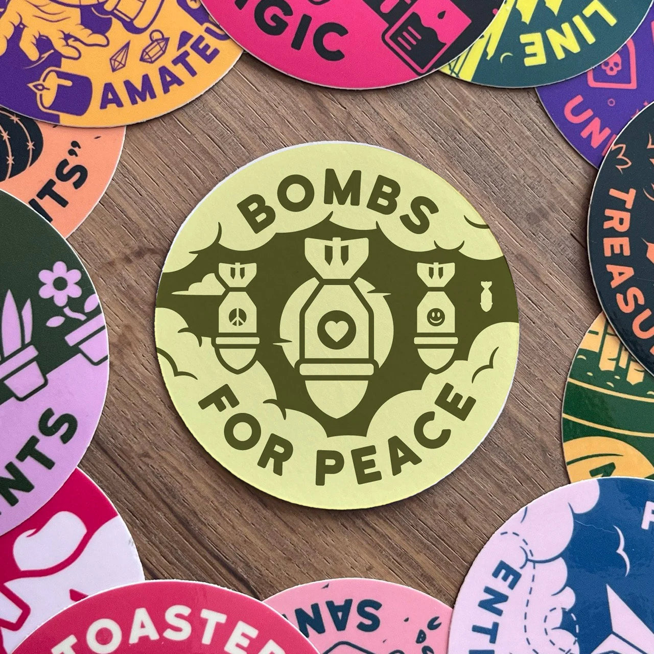 Bombs For Peace Sticker