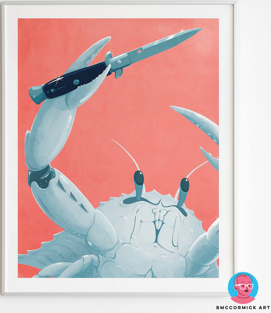 Stabby Crabby Print