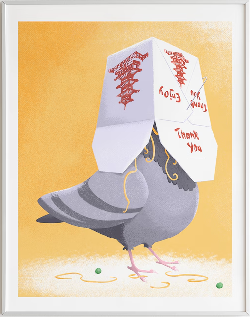 Trash Pigeon Print